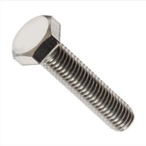 Stainless Steel Hex Head Machine Bolt - Color: Silver