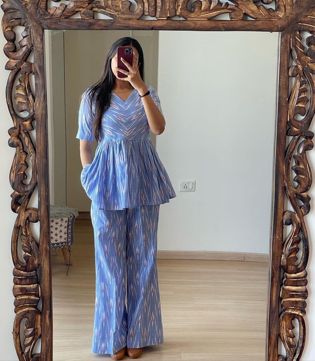 Western Cord Set - Rayon Printed Top Length 33 Inch, Plazo Length 40 Inch | Readymade Sizes S-36 To Xxl-44, Full Stitched Design