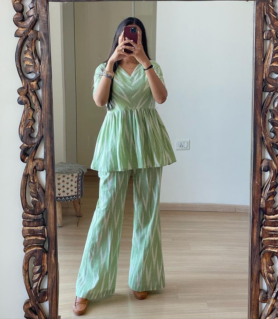 Western Cord Set - Rayon Printed Top Length 33 Inch, Plazo Length 40 Inch | Readymade Sizes S-36 To Xxl-44, Full Stitched Design