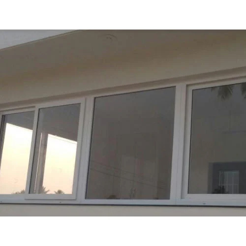 UPVC Sliding Window - White Frame, 4 to 5 Feet Height, 5 to 8 mm Glass Thickness | Multicolored Variants Available, Ideal for Various Applications