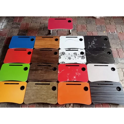 Wooden Foldable Laptop Table - MDF Material, 60x40 cm Dimensions, Multicolor Design | Easy to Clean, Durable, Lightweight & Portable