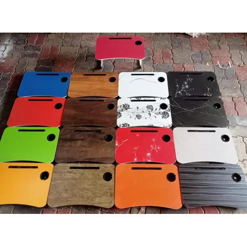 स्टोरेज के बिना मल्टीकलर वुडन लैपटॉप टेबल