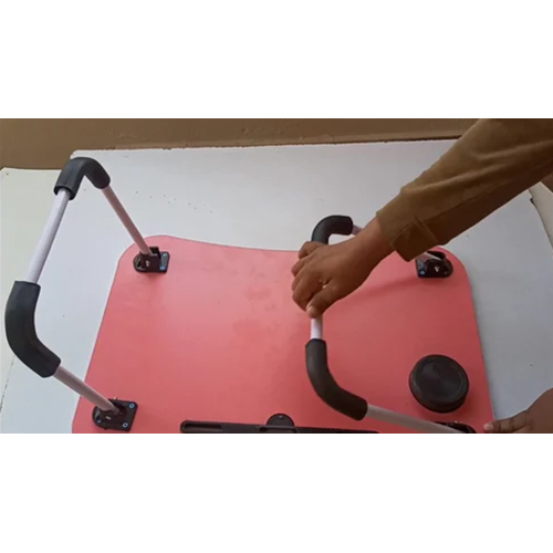 Wooden Foldable Laptop Table - Wood, 39.3x59.7x26.6 Cm, Pink | Durable, Easy To Clean, 2 Kg, Warranty Included