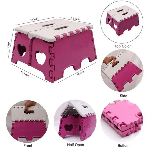 Plastic Folding Stool For Restaurant - High Quality Plastic, Waterproof, Multicolor Modern Design, Eco-friendly, Foldable, Warranty Included