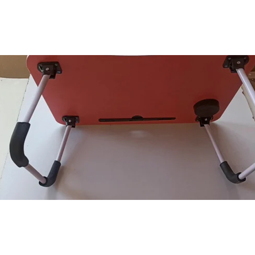 10.5 Inch Wooden Laptop Table - Plywood, 10.5 Inch Size, Vibrant Yellow Finish | Easy To Clean, Durable, Foldable, Adjustable Height