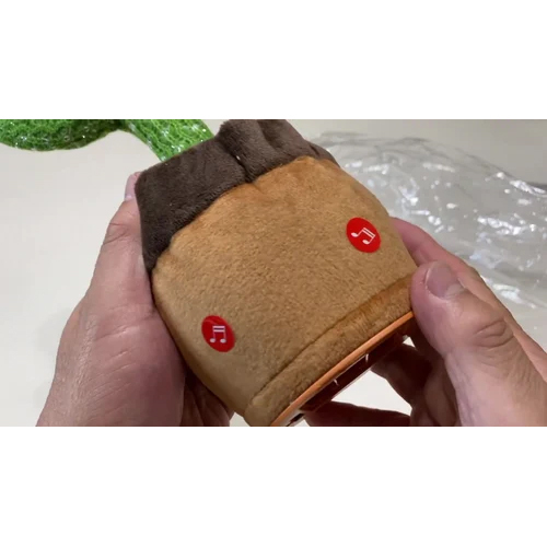 Dancing Cactus Talking Toy - Plastic Build, 35x12 Cm Size, Bright Green Color | Interactive Fun For Children, Engaging Dancing And Talking Features