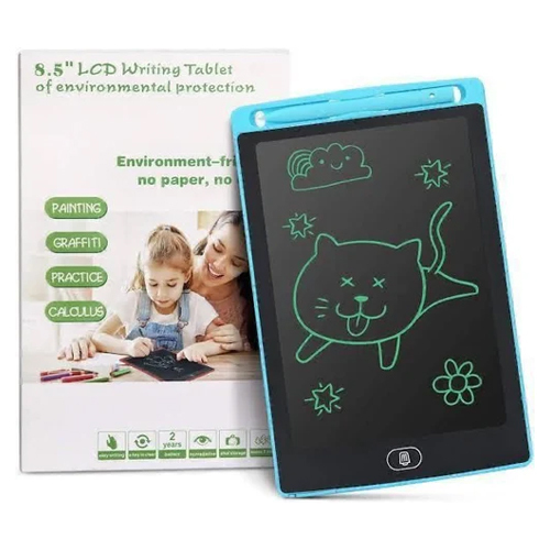 Multicolor Plastic Kids Writing Tablet - 8.5 Inch Screen, 15x0.5x23 Cm, Black | Battery Powered, Smooth Pen Pressure, Safe For Kids