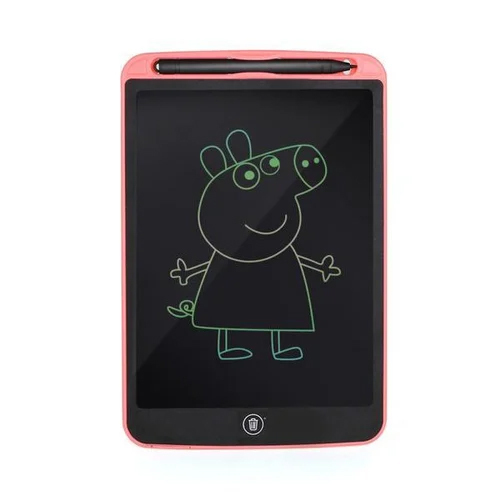 Lcd Writing Tablet - 8.5 Inch, Plastic Body, Black Color | 12v Battery, Warranty Included