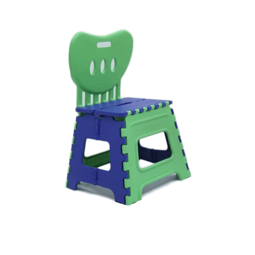 Plastic Folding Stool Without Armrest - High-quality Plastic, Multicolor Design | Modern, Easy To Clean, Portable, Foldable Indoor Furniture