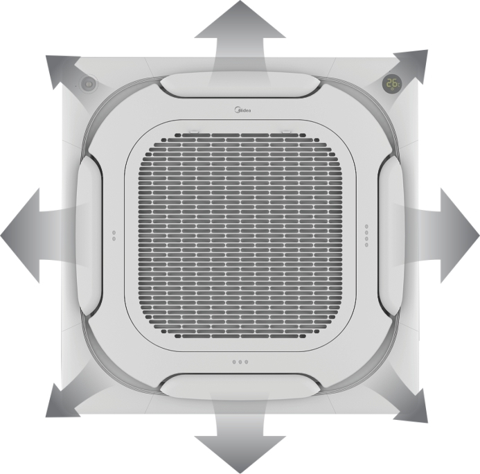 Ac Four Way Regular Chilled Water Cassette Installation Type: Wall Mount