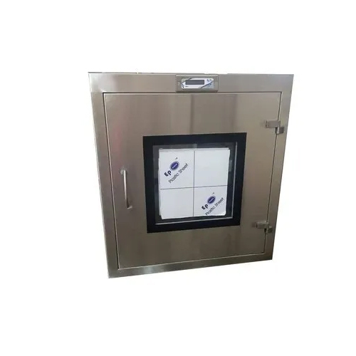 Stainless Steel Static Pass Box - 230V, Semi-Automatic Operation | Ideal for Industrial and Laboratory Use, Silver Finish