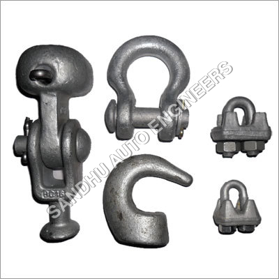 Pole Line Hardware Shackle - Metal, Polished Finish | Industrial Application, Durable Ball Clevis Design for Enhanced Performance