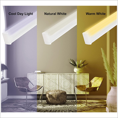 LED Tube Light - Plastic Material, Slim Structure, White Color | 6-Month Warranty, Health-Safe Rays, Ideal for Retail and Home Use