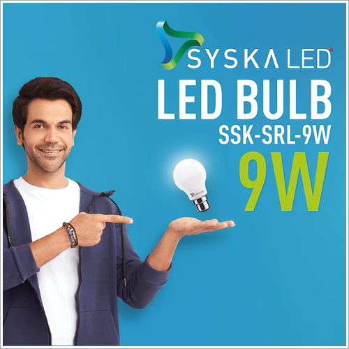 White Syska Led Bulb 9W