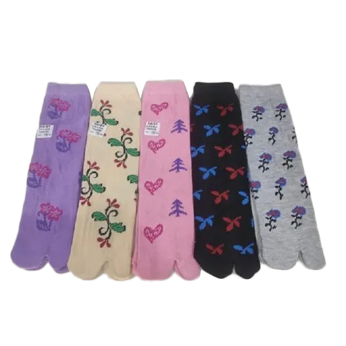 Multicolour Ladies Lycra Ankle Socks