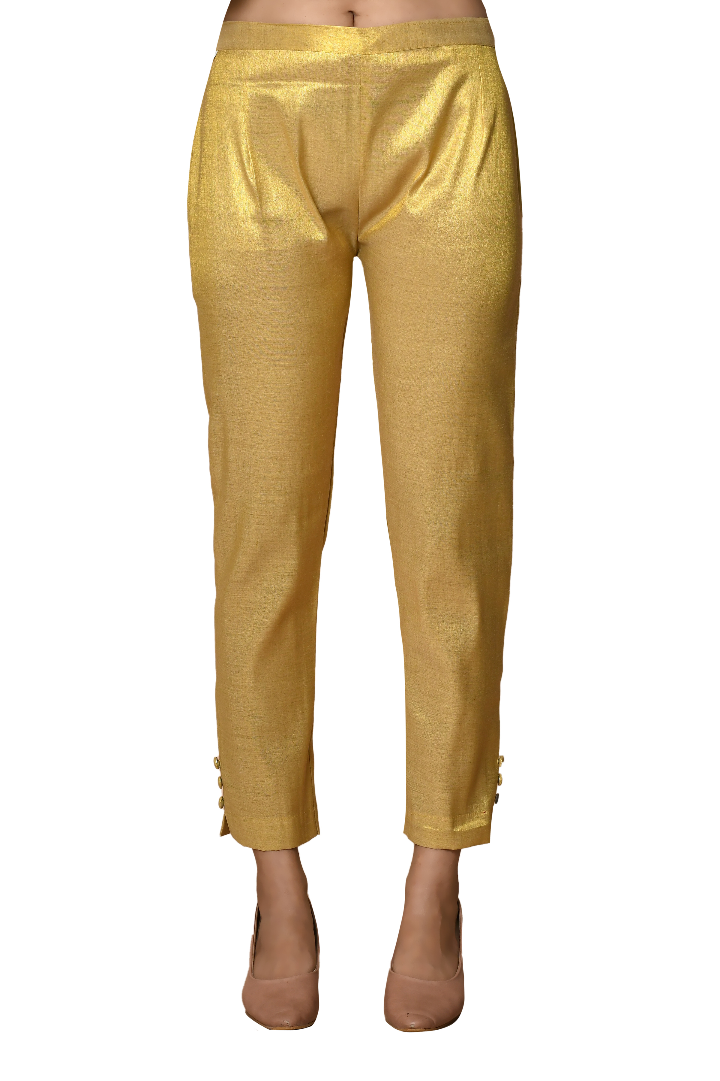 Ladies Silver Viscose Pant - Soft Semi-synthetic Fiber, Available In Multiple Colors - Versatile Styles For Every Occasion