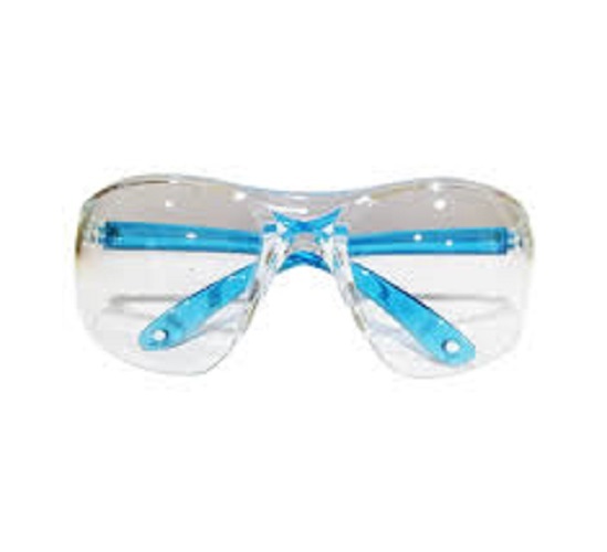Unicare Uee194 Safety Eyewear - Plastic, Adjustable Size, Transparent | Ergonomically Designed, Frameless, Uv Protection, Ansi Z87.1 Compliant