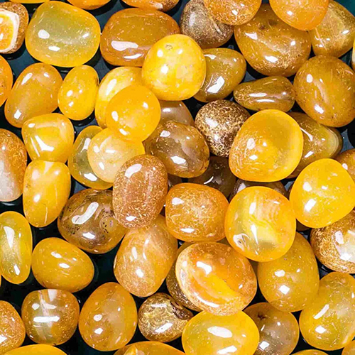 Easy To Clean Yellow Stones Decoration Pebbles