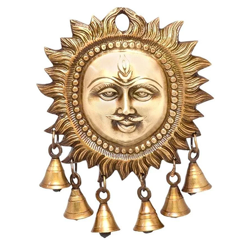 Brown Interior Design Bronze Sun Hanging Bell