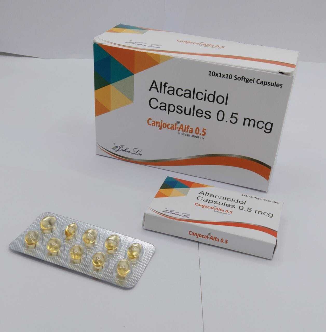 Alfacalcidol Capsule - 0.25 Mcg/0.5 Mcg | Supports Bone Health, Maintains Calcium Levels, Treats Vitamin D Deficiency, Capsule Form