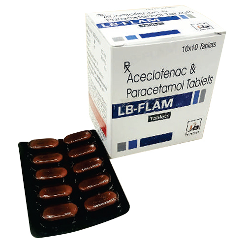 एसिक्लोफेनाक और पेरासिटामोल टैबलेट सामान्य दवाएं