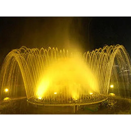 मिस्ट के साथ मल्टीकलर आउटर रिंग वाटर फाउंटेन
