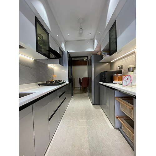 Modern Modular Kitchen - Color: Maroon