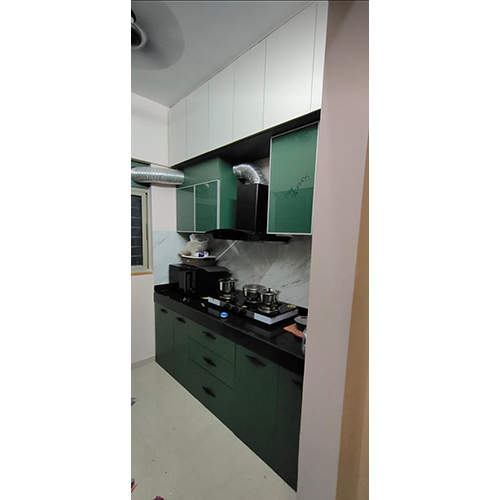 Modern Modular Kitchen - Color: Maroon