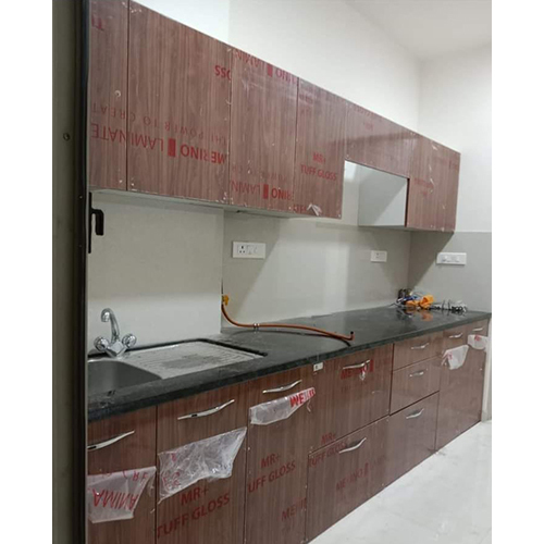 Modern Modular Kitchen - Color: Maroon