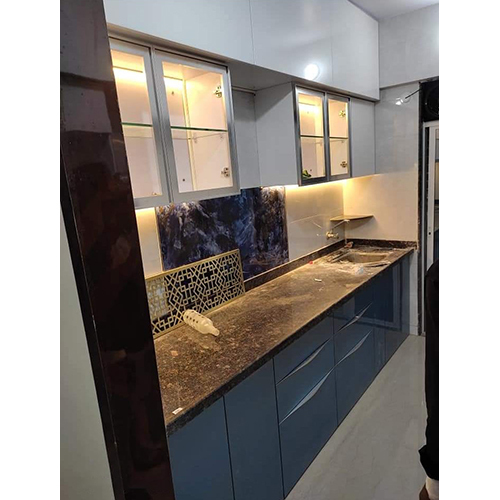 Semi Design Modular Kitchen - Color: White