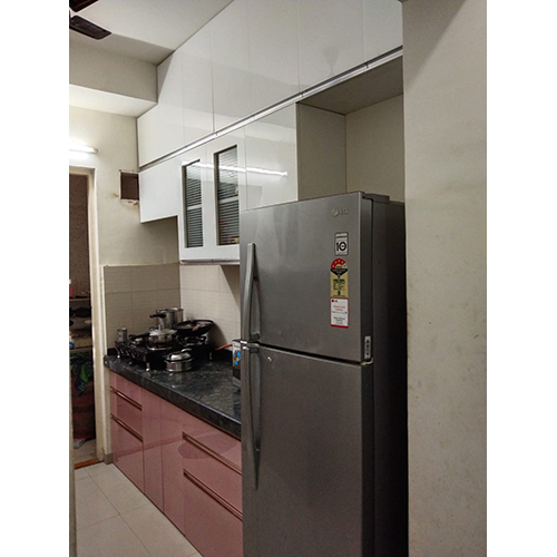 Semi Design Modular Kitchen - Color: White