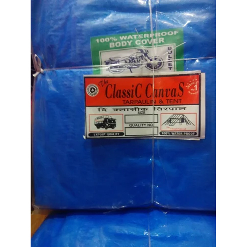 Two Wheeler Tarpaulin Cover - High-Quality Waterproof, Dustproof & UV Resistant, Customizable Size in Blue Color | Durable Protection from Rain, Snow & External Elements