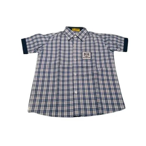 School Half Sleeve Check Shirt Age Group: Children