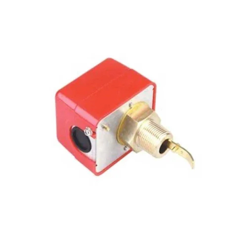 Water Flow Switch - Metal & Plastic Electric Power Source 10 Kg/cm2 Pressure | Red Color Coated Industrial Usage 1125 Lpm Flow Rate