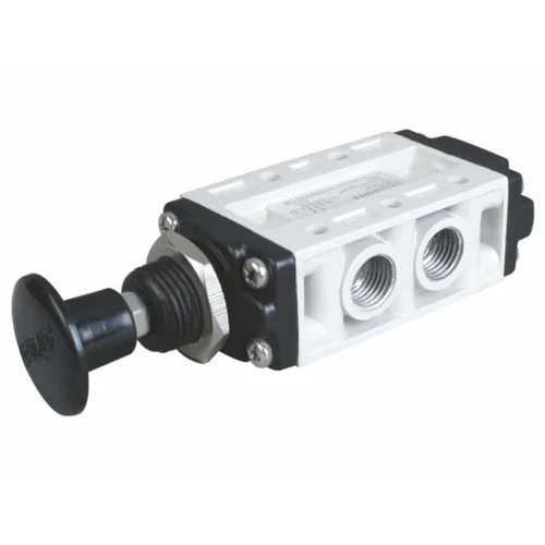 White & Black Airmax Sikopp-5 5-2 Way Push Pull Valve Spring Return Detent