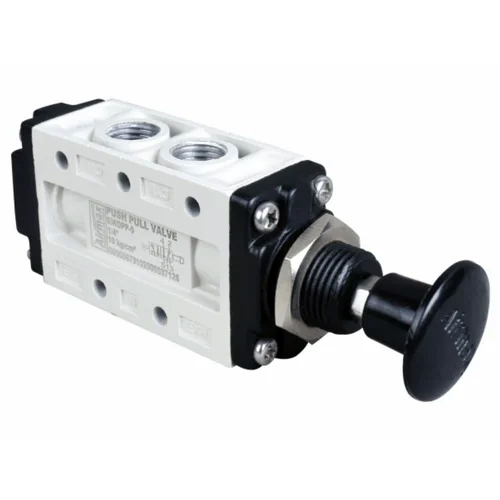 White & Black Airmax Sikopp-5 5-2 Way Push Pull Valve Spring Return Detent