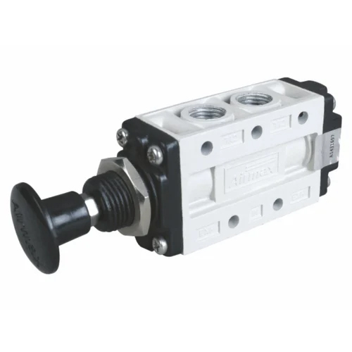 White & Black Airmax Sikopp-5 5-2 Way Push Pull Valve Spring Return Detent