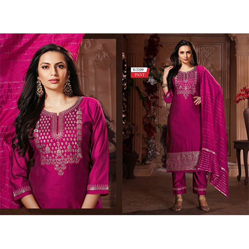 Pink Ladies Straight Salwar Kameez
