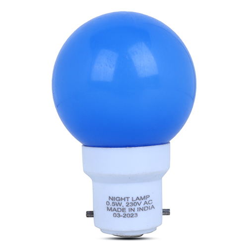 Led Bulb - 9w, Plain Blue Round Design | Durable Pc & Aluminium Material, Ideal For Domestic, Commercial & Industrial Use