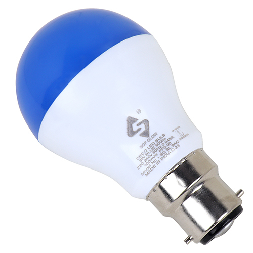 Led Bulb - 9w, Plain Blue Round Design | Durable Pc & Aluminium Material, Ideal For Domestic, Commercial & Industrial Use