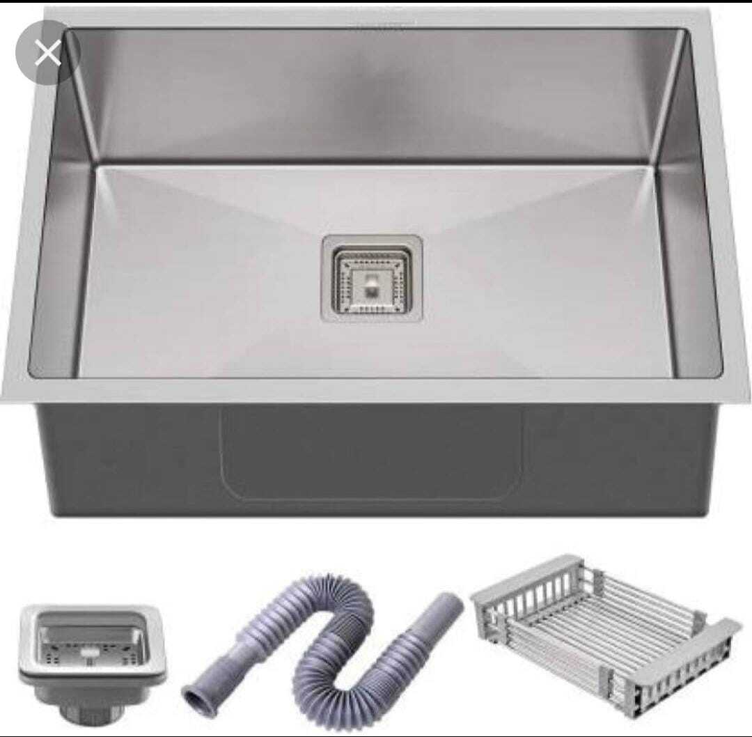 Kitchen Sink - Stainless Steel, Varied Sizes | Durable Material, Stylish Design, Easy Cleaning, Rust Resistant, Heat Resistant, Scratch Resistant, Limited Lifetime Warranty