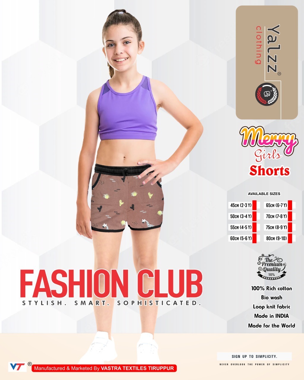 Multicolor Girls Shorts