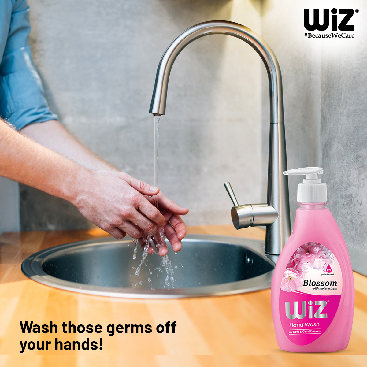 Germ Protection Wiz Hand Wash Refill Bottle - 900ml