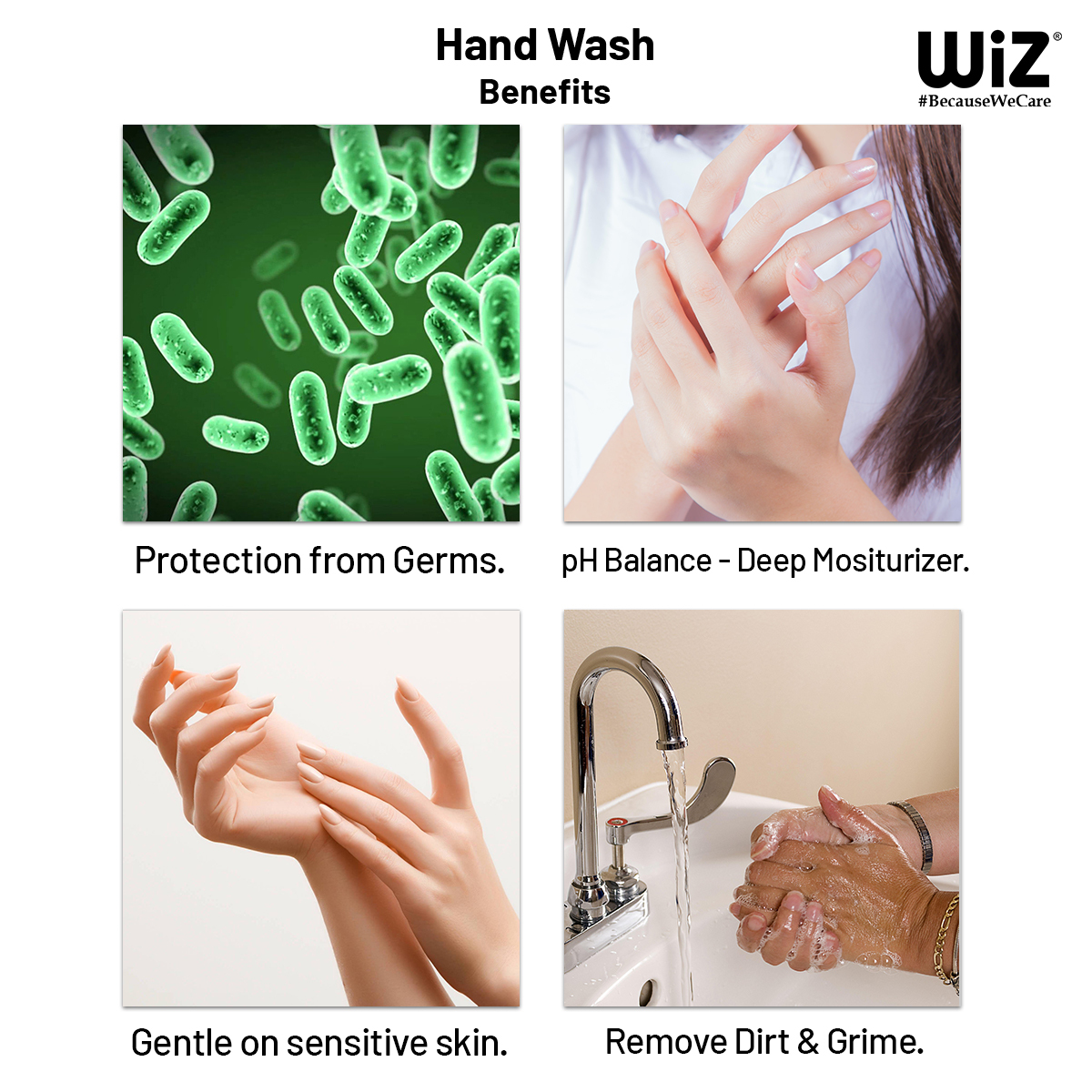 Germ Protection Wiz Hand Wash Refill Bottle - 900ml