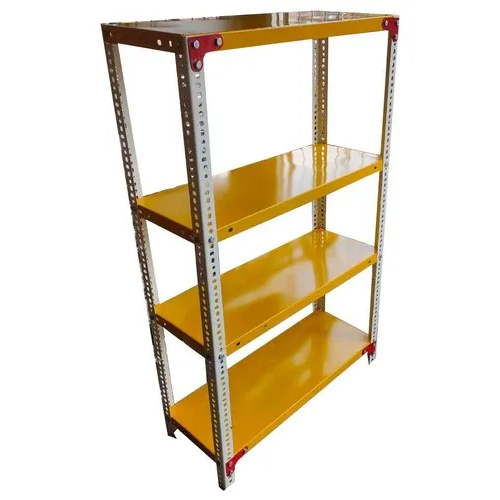 ग्रे एंड येलो इंडस्ट्रियल माइल्ड स्टील स्टोरेज रैक