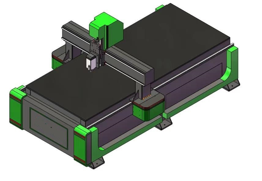 Woodstar Cnc Router - 1300x2500x300 Mm Working Area, Blue Finish, 25000 Mm/m Speed, 3.5 Kw Air Cooled Spindle, Automatic Operation, 1200 Kg Weight, Yako Stepper Motor, Richauto A11 Dsp Controller