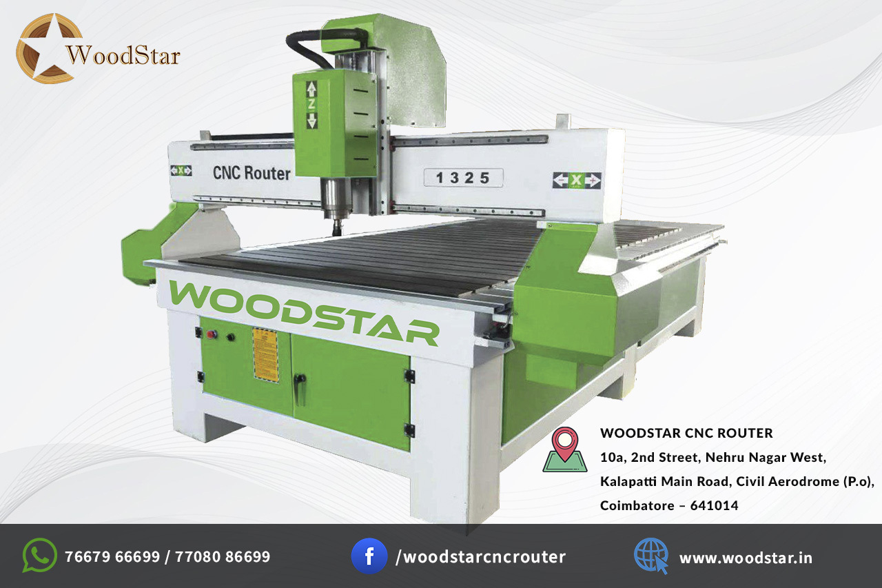 Cnc Wood Carving Router - 1300x2500x300 Mm, 3.5 Kw Air Cooled Spindle, 24000 Rpm Speed, Semi Automatic Green Machine, Yako Stepper Motor, Richauto A11 Dsp Controller, Hiwin Linear Rail System