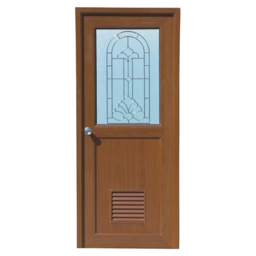 ब्राउन डेकोरेटिव पीवीसी ग्लास डोर