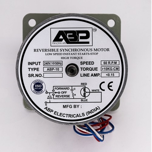 Reversible Synchronous Motor Frequency (Mhz): 50 Hertz (Hz)