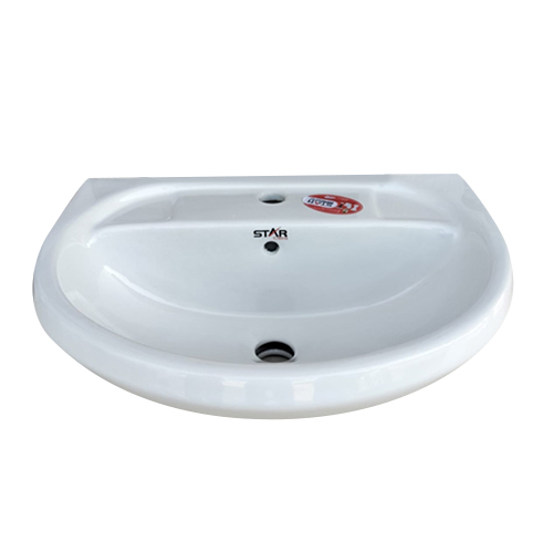 सफेद 18X14 इंच स्टार सिरेमिक वॉश बेसिन